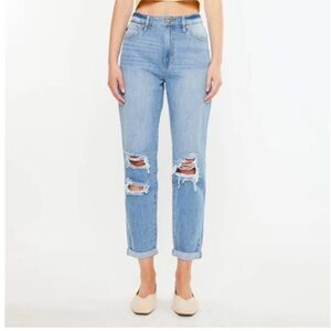 Women's KanCans - Light Blue Distressed Jeans